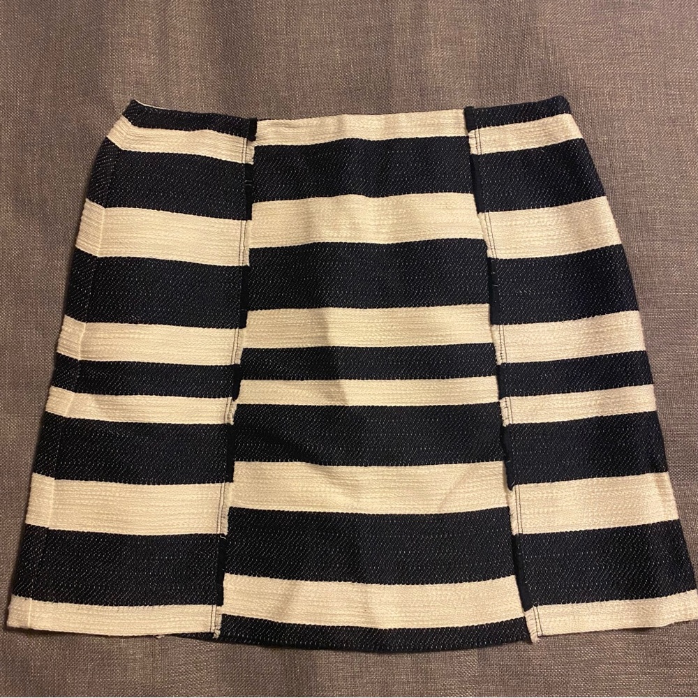 Loft Striped Blue and Cream Women's Skirt